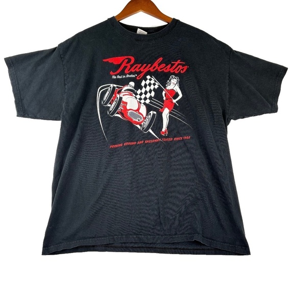 Gildan Other - VTG Raybestos Brakes Indy 500 Speedway Racing Black Graphic T-Shirt XL